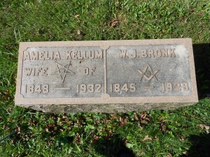 William J. Bronk  and his wife Amelia's Gravestone